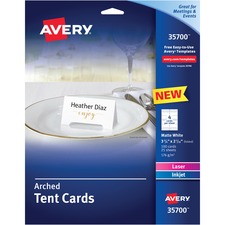 Avery AVE 35700 Averyreg; Laser, Inkjet Tent Card - White - 97 Brightn