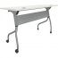 Lorell LLR 60745 White Laminate Flip Top Training Table - White Top - 