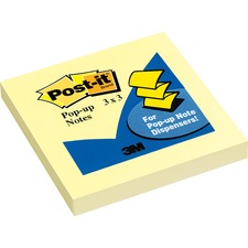 3m R330-YW Post-itreg; Pop-up Dispenser Notes - 100 - 3 X 3 - Square -