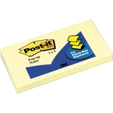 3m R350-YW Post-itreg; Pop-up Dispenser Notes - 100 - 3 X 5 - Rectangl