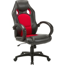 Lorell LLR 84392 High-back 2-color Economy Gaming Chair - Mesh, Polyur