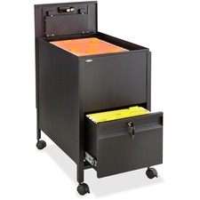 Safco SAF 5364BL Safco Rollaway Mobile File Cart - 300 Lb Capacity - 4