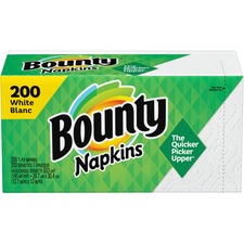 Procter PGC 96595CT Bounty Quilted Napkins - 1 Ply - 12 X 12 - White -