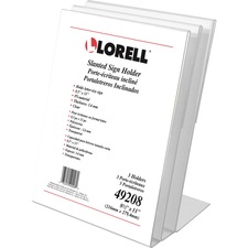 Lorell LLR 49208 L-base Slanted Sign Holder Stand - Support 8.50 X 11 