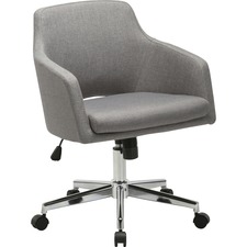 Lorell LLR 68570 Mid-century Modern Low-back Task Chair - 24.6 X 24.6 