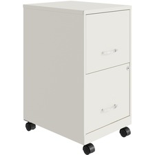 Lorell LLR 00061WE Soho Filefile Mobile File Cabinet - 14.3 X 18 X 26.