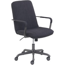 Lorell LLR 15791 Dark Gray Multipurpose Chair - Dark Gray Fabric Seat 