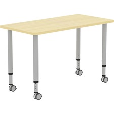 Lorell LLR 69582 Height-adjustable 48 Rectangular Table - Rectangle To