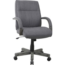 Lorell LLR 68569 Gray Fabric High-back Executive Chair - Gray Fabric, 