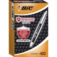 Bic BIC CSAP60ECBK Prevaguard Clic Stic Antimicrobial Pens - Medium Pe