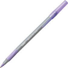 Bic BIC GSMG11PE Round Stic Grip Ballpoint Pen - Medium Pen Point - Pu