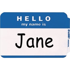 C-line CLI 92235 Hello My Name Is... Nametags - Blue, Peel  Stick, 3-1