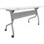 Lorell LLR 60744 White Laminate Flip Top Training Table - White Top - 