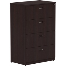 Lorell LLR 18274 Essentials Espresso 4-drawer Lateral File - 35.5 X 22