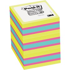 3m MMM 2027SSGFA3PK Post-itreg; Super Sticky Notes Cubes - Multicolor 