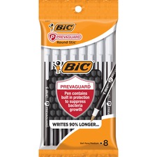 Bic BIC GSAMP81BK Prevaguard Round Stic Ballpoint Pen - Round Pen Poin