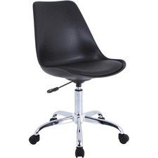 Lorell LLR 68566 Plastic Shell Task Chair - Plastic, Polyurethane Seat