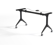 Lorell LLR 60738 Training Table Base - Black Base - 2 Legs - 29.50 Hei