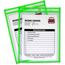 C-line CLI 43913 Neon Shop Ticket Holders, Stitched - Green, Both Side