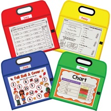 C-line CLI 40210 Portable Dry Erase Pockets - Study Aid - Red Vinyl, B