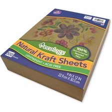 Pacon PAC 5713 Ecology Natural Kraft Sheets - Drawing, Project, Art, C