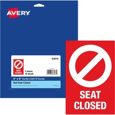 Avery AVE 83076 Averyreg; Surface Safe Seat Closed Chair Decals - 10  