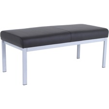 Lorell LLR 66999 Healthcare Seating Guest Bench - Silver Powder Coated