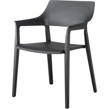 Lorell LLR 42959 Wood Legs Stack Chairs - Plastic Seat - Plastic Back 