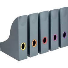 Durable DBL 770657 Durable Varicolor Magazine Rack Set, Graymulticolor