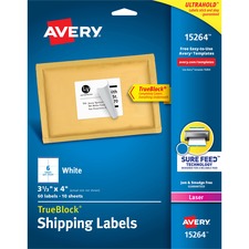 Avery AVE 15264 Averyreg; Easy Peel White Shipping Labels - Permanent 