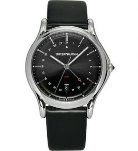 Emporio ARS1100 Classic Gmt Black Swiss Quartz Men's Watch