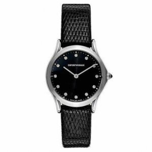 Emporio ARS7502 Analog Display Classic Women's Watch W Black Leather L