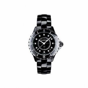 Chanel H1625 J12 Diamonds Black Ceramic Ladies Watch