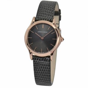 Emporio ARS7003 Classic Rose Gold Plated Women's Watch W Black Strap