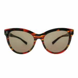 Valentino VA4013-5040/73 Va4013-504073 Striped Red Brown Cat Eye Brown