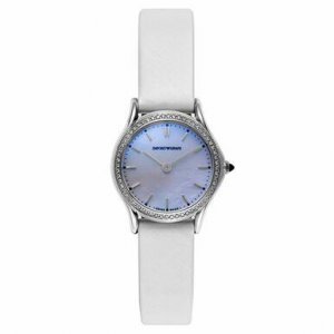 Emporio ARS7206 Swiss Made Analog Display Women's Watch W White Strap