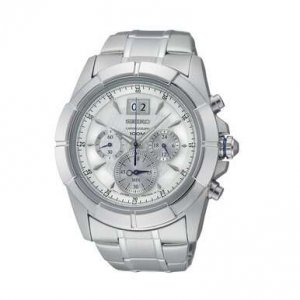 Seiko SPC107 Stainless Steel Silver Dial Men's Chronograph Watch