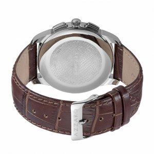 Azzaro AZ2040.13AH.000 Az2040.13ah.000 Legend Brown Leather White Dial