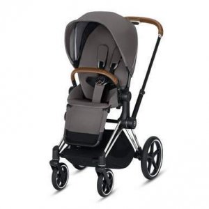 Cybex 519003297 Priam 3-in-1 Travel System Chrome With Brown Details B