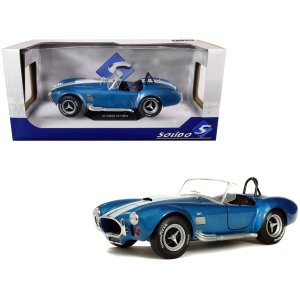 Solido S1850017 1965 Shelby Cobra Ac 427 Mkii Blue Metallic With White