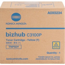 Original Konica A0X5234 , Tnp50y Oem Toner Cartridge - Yellow - 6k Yie