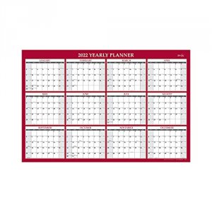 Blue 100034 Calendar,lam Cal Red 36x2