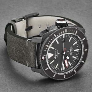 Brav AL525LGGW4TV6 Alpina Men's  'seastrong Diver' Grey Dial Grey Leat