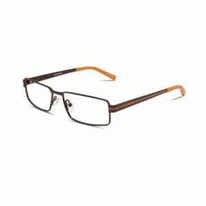 Glop Q006-BRN Converse Q006 Brown Rectangular Unisex Metal Eyeglasses