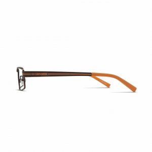 Glop Q006-BRN Converse Q006 Brown Rectangular Unisex Metal Eyeglasses