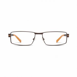 Glop Q006-BRN Converse Q006 Brown Rectangular Unisex Metal Eyeglasses