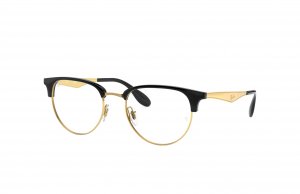 Glop RB6396-5784 Ray-ban Rb6396-5784 Polished Black With Gold Round 53