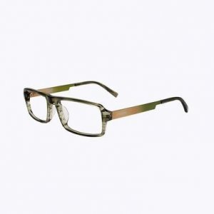 Converse Q015 UF Q015 Uf Olive Stripe Rectangular Men's Acetate Eyegla