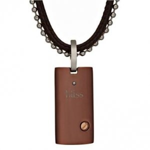 Bliss 20004786 Uomo Brown Stainless Steel  18k Rose Gold Pendant Wdiam