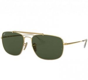 Glop RB3560-001 Ray-ban Rb3560-001 Colonel Gold Square Steel Green Cla